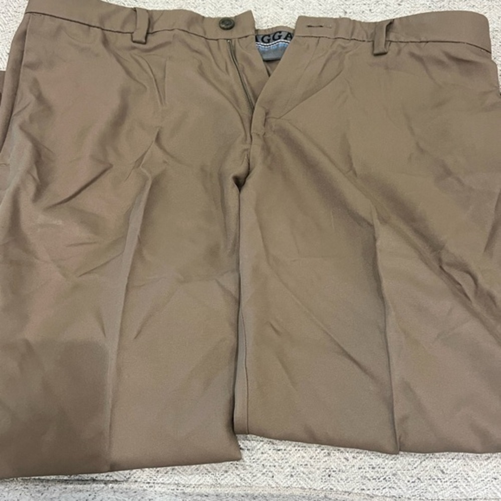 Haggar Brown Cool 18 Golf Straight Fit Pants 38x29